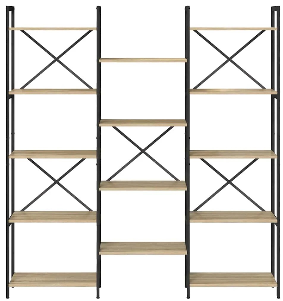 Könyvespolc sonoma tölgy 156 x 25 x 167.5 cm Faanyag