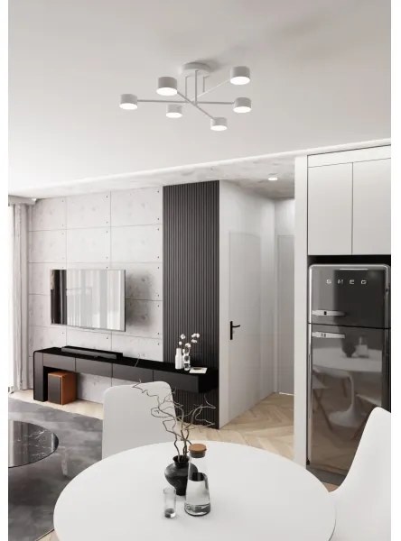 Plafonra szerelhető HALO csillár 6xGX53/10W/230V fehér