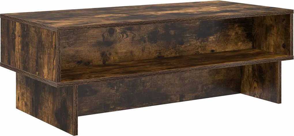 vidaXL Dohányzóasztal Füstölt tölgy 100 x 46 x 35 cm Faanyag