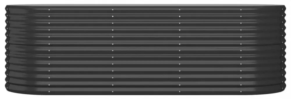 antracitszürke horganyzott acél kerti magaságyás 224x80x68 cm