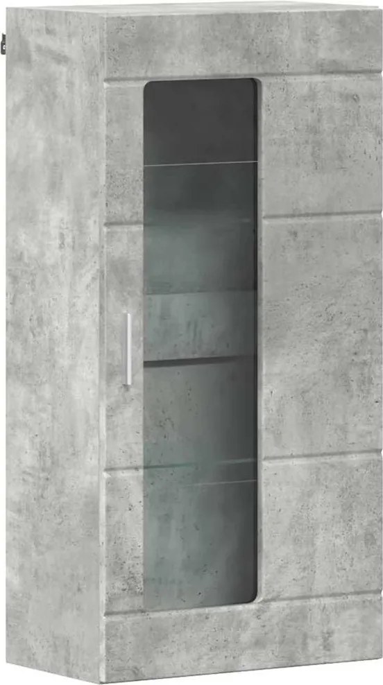 vidaXL Fából Készült Szekrény Beton Szürke 50 x 29 x 100 cm Faanyag