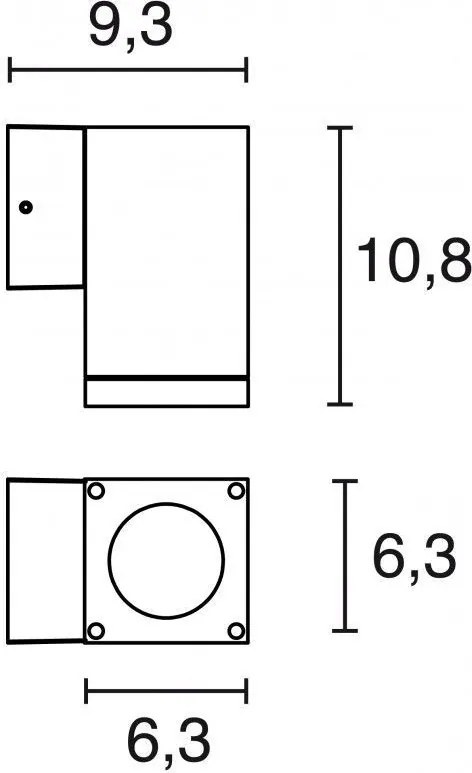 NOVOLUX 555C-G21X1A-03 CUB Modern Kültéri Fali Lámpa Szürke GU10 IP54