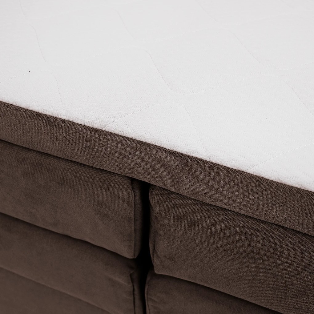Boxspring ágy, 200x200, barna, APRIL