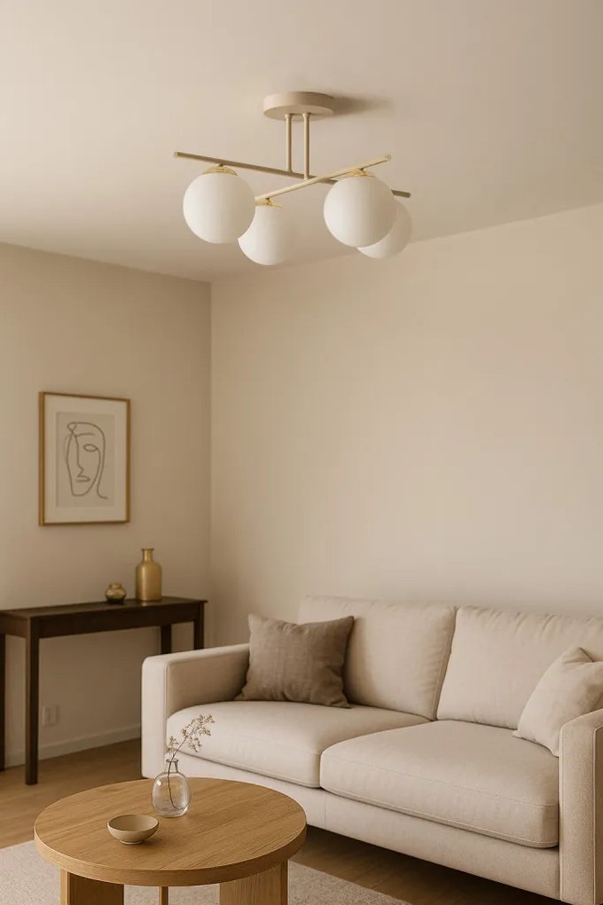 KAJA K-5793 SAVIA Mennyezeti Csillár Fehér E14 IP20