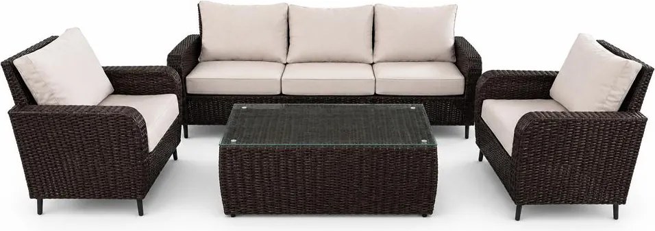 Avenberg BONITA Kerti rattan szett - barna