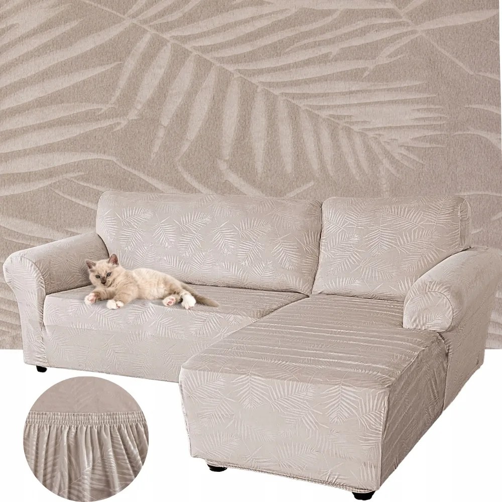 Sarok Huzat Kanapé Velúr Pálmalevél Jobbos 2+2OS Oeko Tex