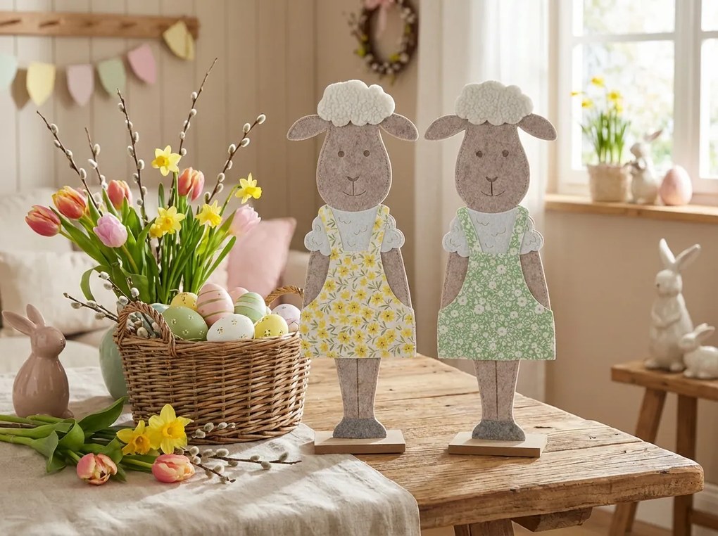 Húsvéti dekoráció FILC BÁRÁNY 50 cm - több színben Termék színe: Sárga