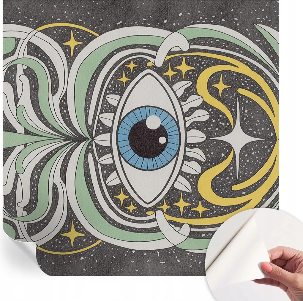 Öntapadós fotótapéta a konyhába Mosható Szimmetrikus szem 250x250 cm