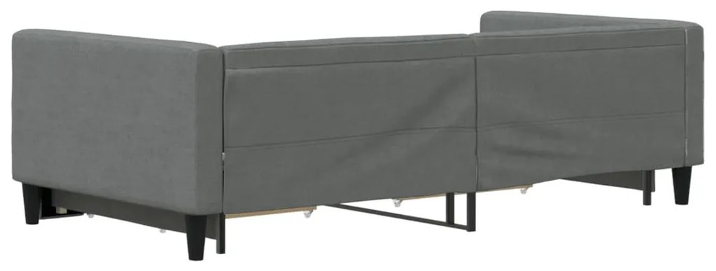 sötétszürke kihúzható szövetheverő fiókokkal 100 x 200 cm