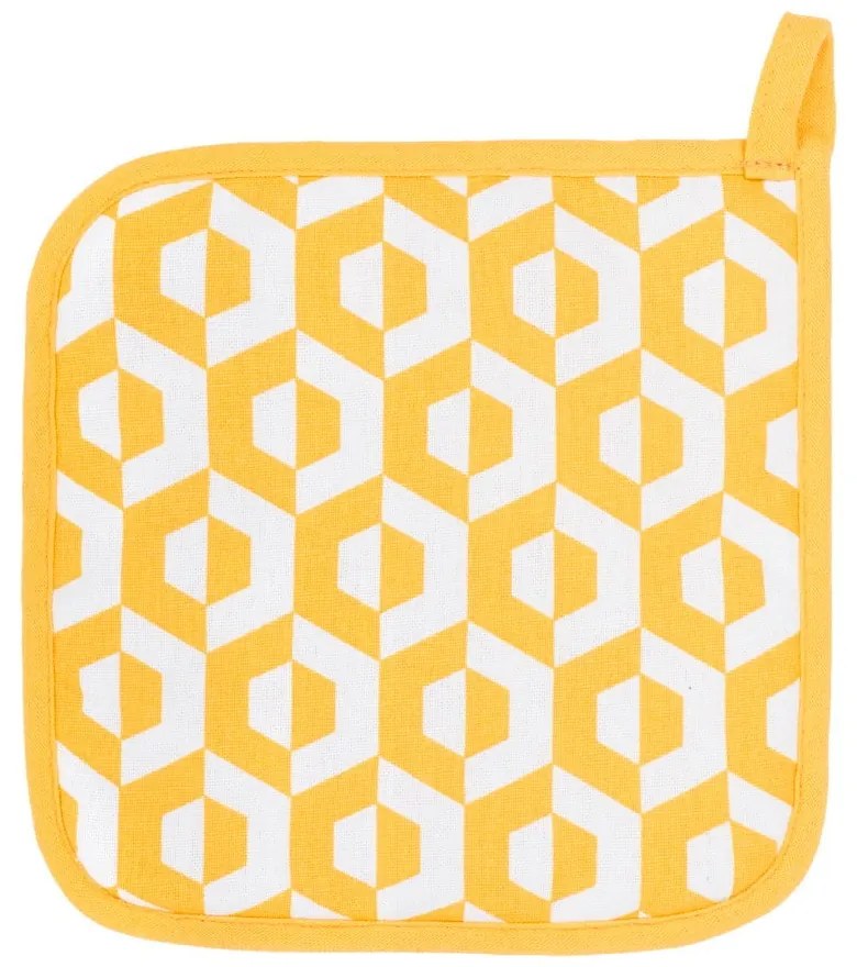 Hexagon 2 db sárga pamut edényfogó - Tiseco Home Studio