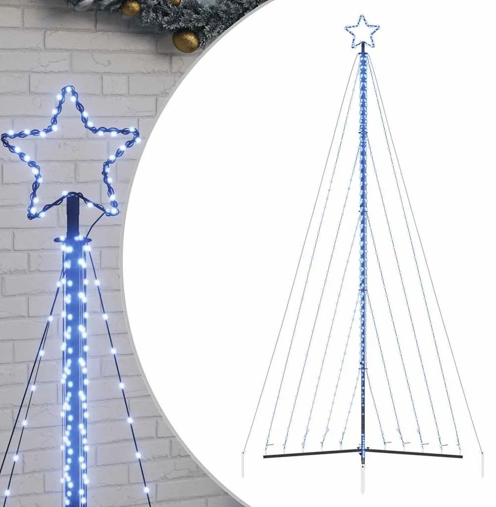 kék karácsonyfa fénykúp 570 LED-del 399 cm