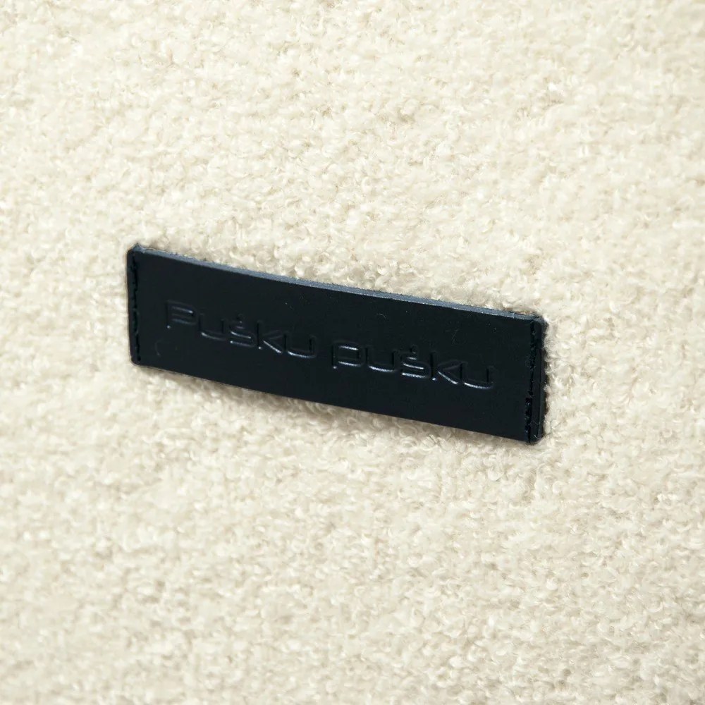 Krémszínű buklé babzsákfotel Sofa Lounge – SLOWDOWN