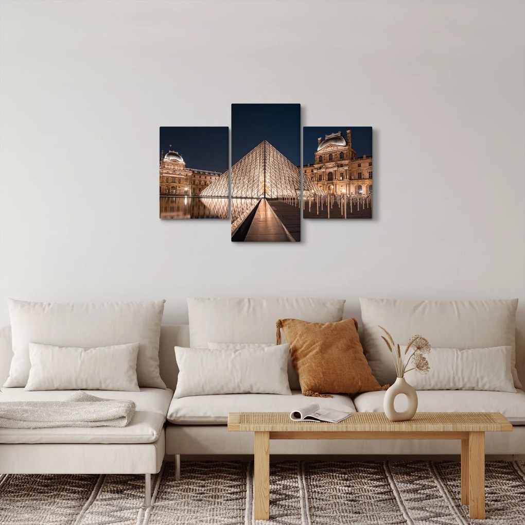 Kép - Louvre éjjel (90x60 cm)