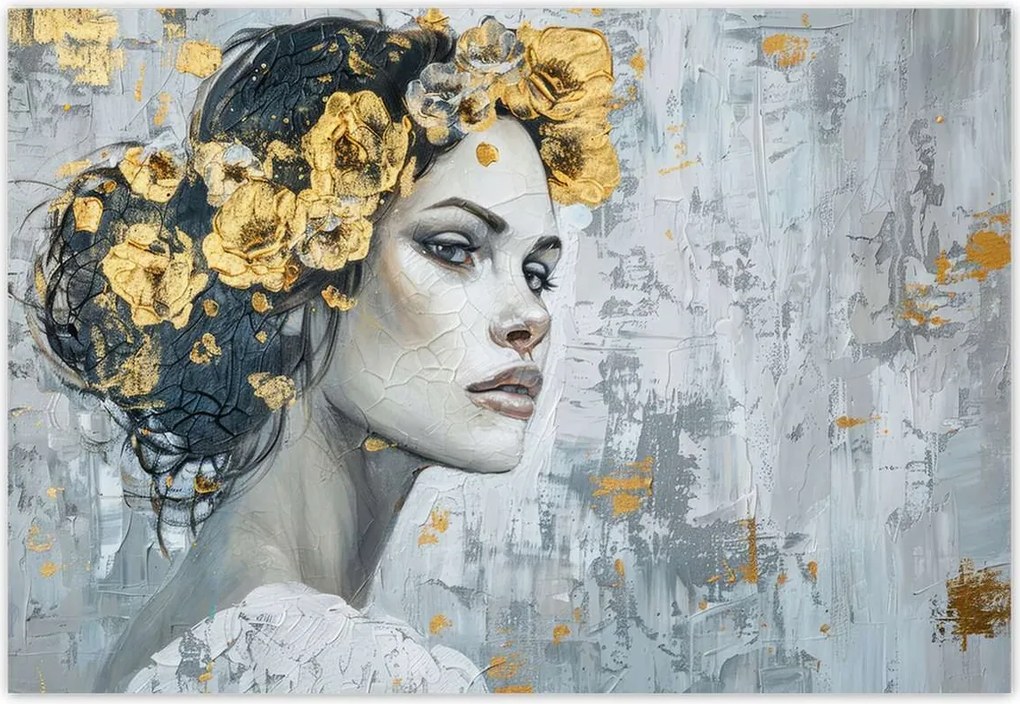 Fotótapéták 152x104 Lány arany koszorúval