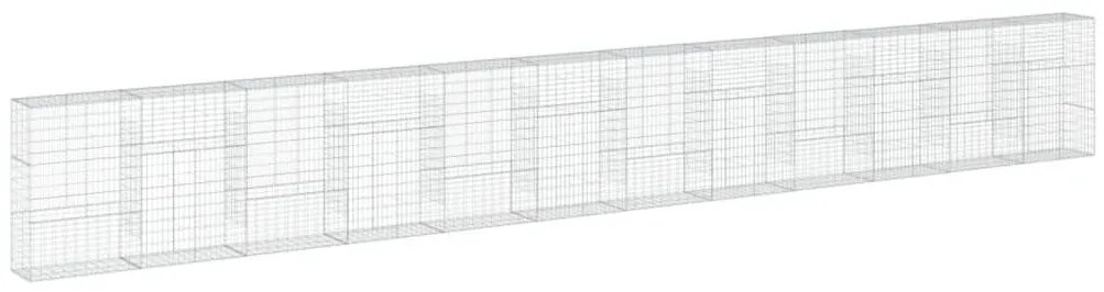 horganyzott vas gabion kosár fedéllel 1200 x 50 x 150 cm