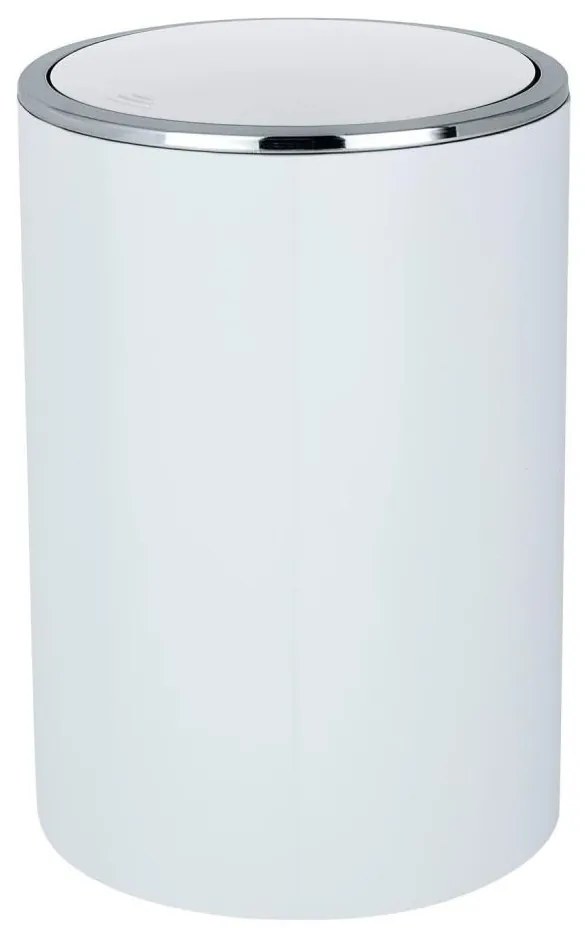 WENKO 22554100 - INCA szemeteskosár 18,5x25,5 cm fehér/fényes króm