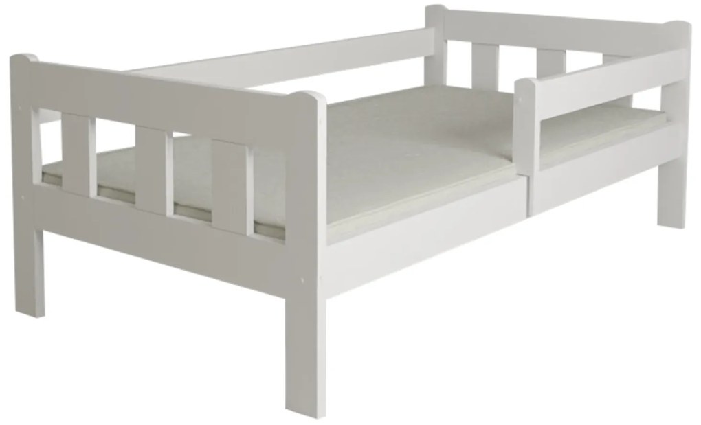 Gyermekágy NESTY 90 x 200 cm, fehér Ágyrács: Léces ágyrács, Matrac: Coco Maxi 20 cm matrac