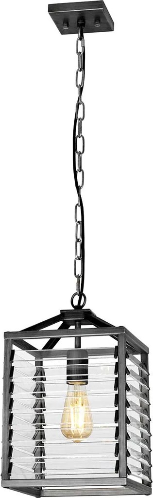 Elstead modern vintage függeszték louvre szürke elslouvre-1p