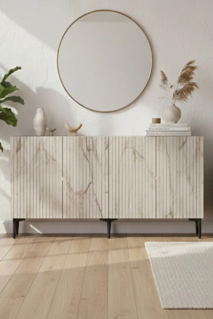 Zeynep 180 - White, Travertine