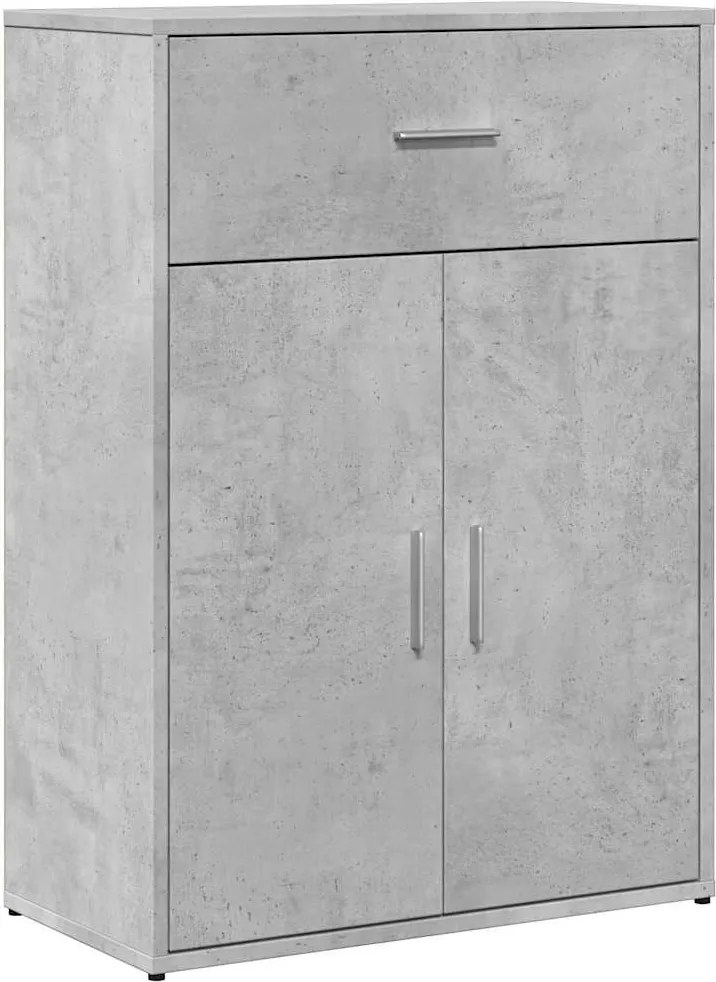 vidaXL betonszürke szerelt fa tálalószekrény 60 x 30 x 84 cm