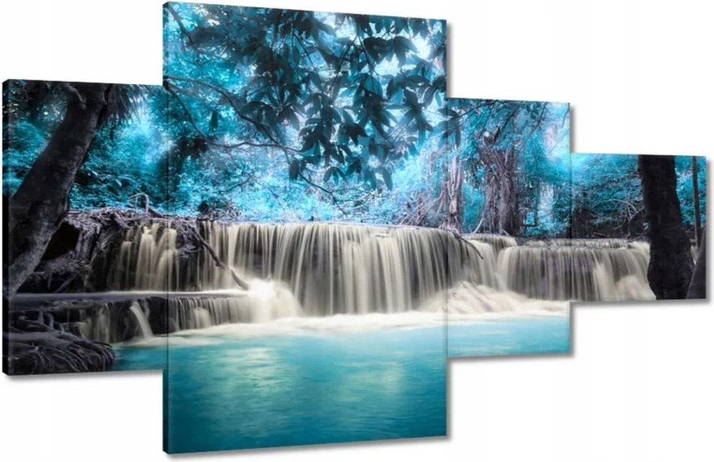 Vászonkép 130x80 Türkiz vízesés