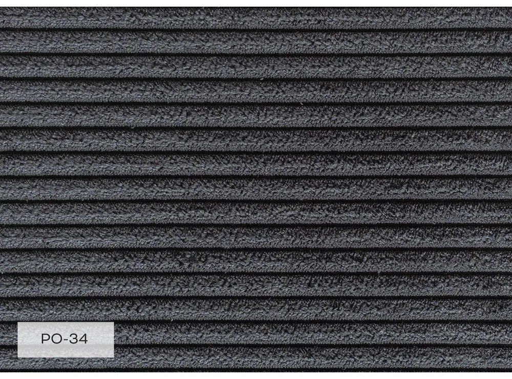 Antracitszürke kordbársony heverő (jobb oldali) Chic Charlotte – Miuform