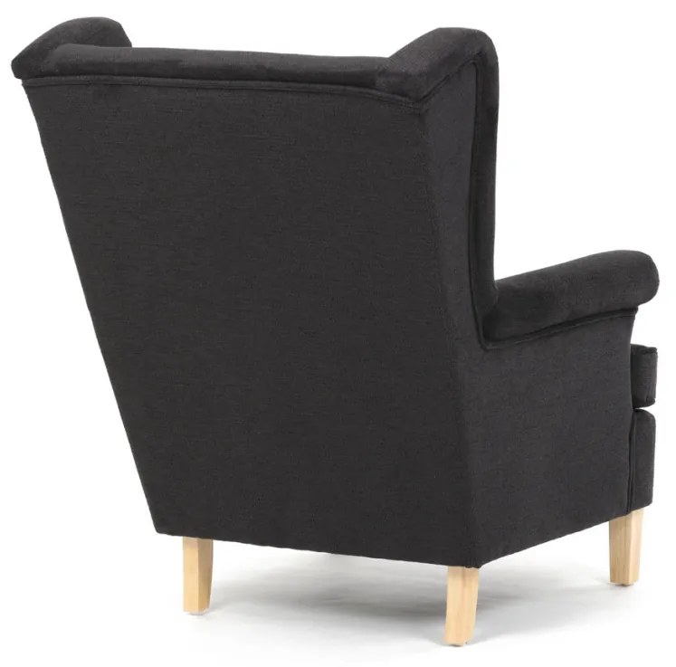 Scaun de relaxare, tapițerie din material negru, AK-388