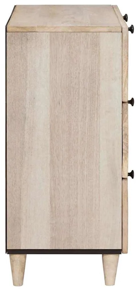 Széf fiókkal tárolóval Fehér 60 x 33 x 75 cm tömör mangófa