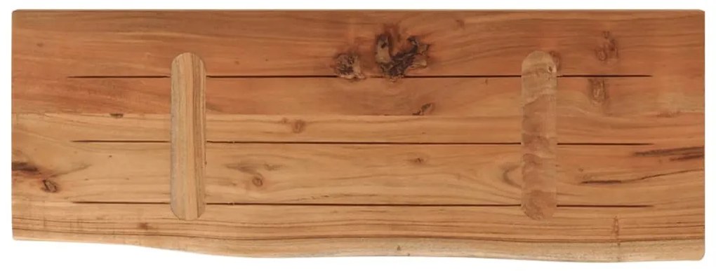 tömör akácfa téglalap alakú fali polc 70 x 30 x 3,8 cm