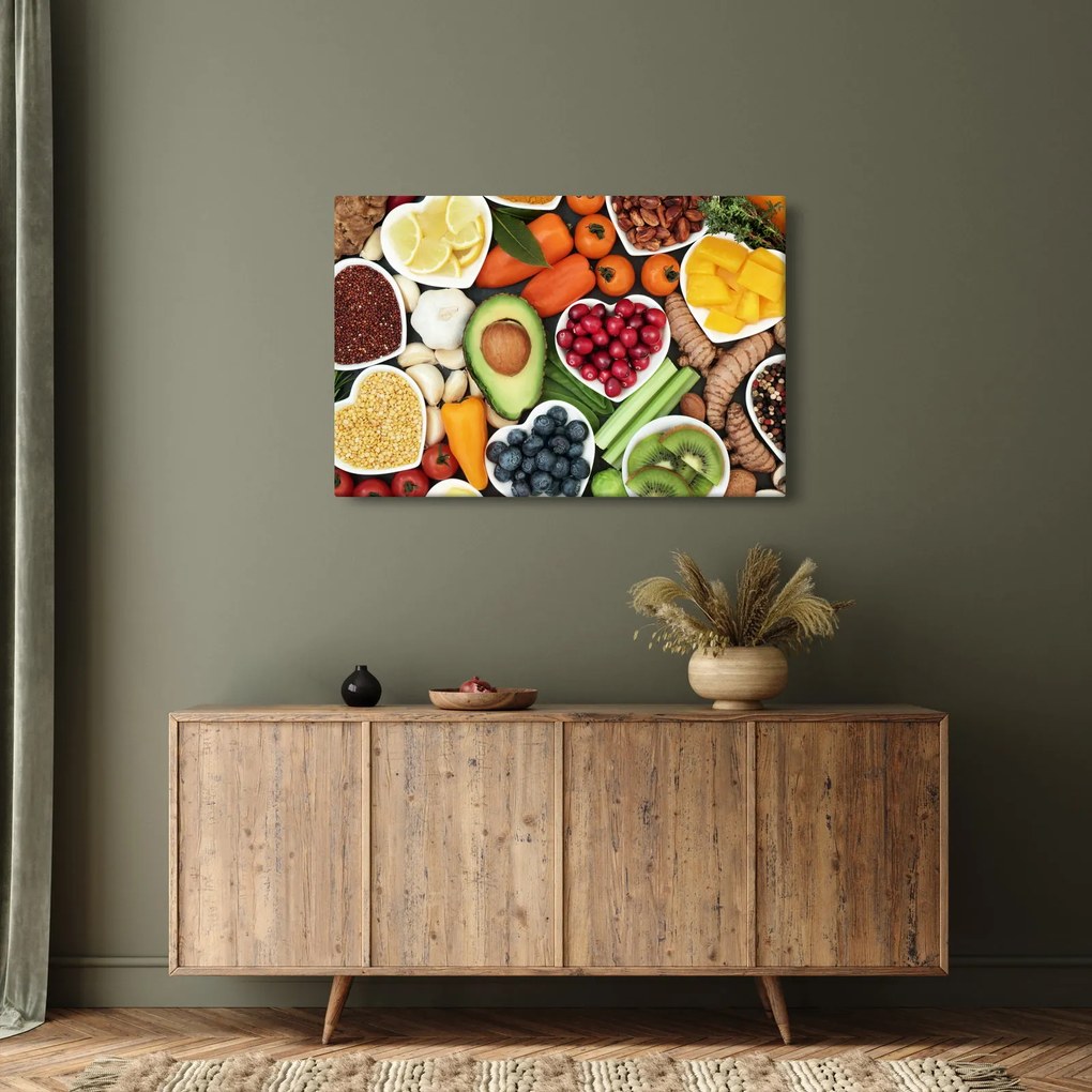 Kép - Egészséges ételek (90x60 cm)