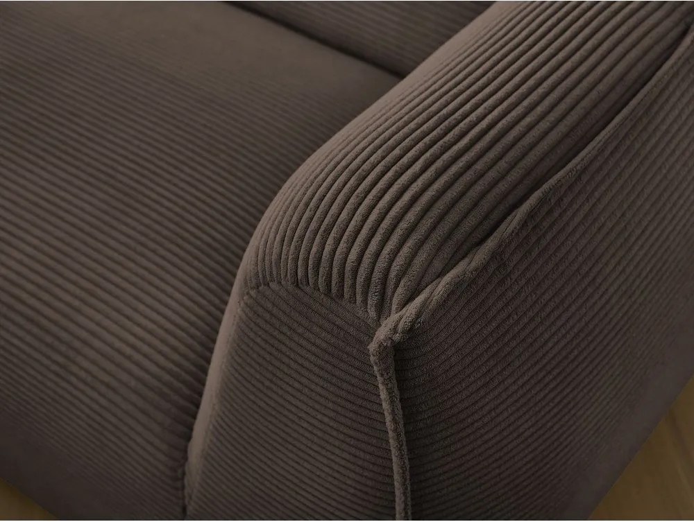 Barna kordbársony kanapé 242 cm Giorgia – Bobochic Paris