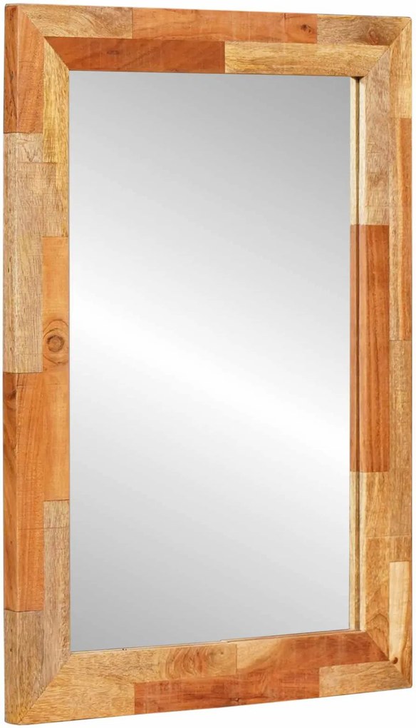 vidaXL Fürdőszobai tükör Artisan tölgy 50 x 70 x 2,5 cm Tömör Mangófát