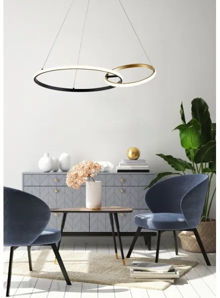 Zuma Line 20002P-GD - LED Csillár zsinóron RANDO LED/36W/230V 3000/4000/6000K