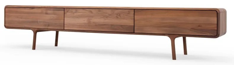 Barna diófa TV-állvány 220x45x45 cm Fawn – Gazzda