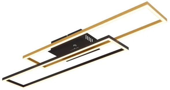 Globo 67208-30G -LED Mennyezeti lámpa DAKARI 30W/230V 3000K 60x80 cm fekete/arany
