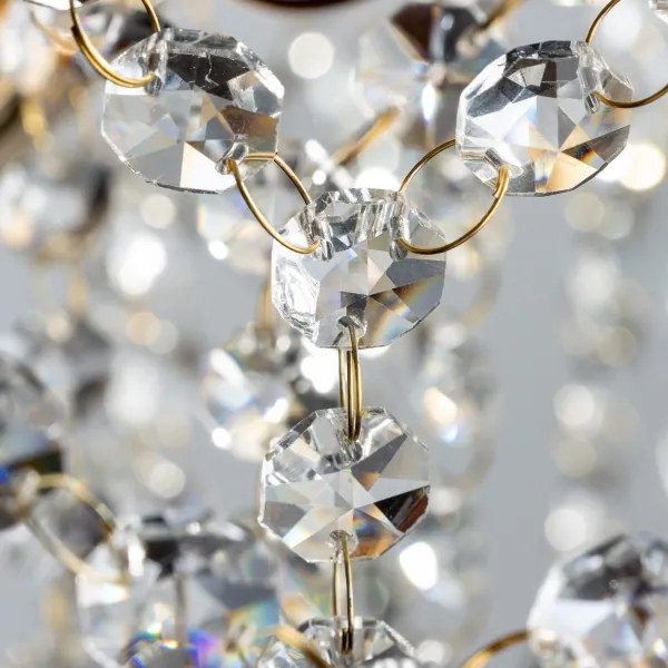 Brilagi - Felületre szerelhető csillár CRYSTAL 6xE14/60W/230V arany