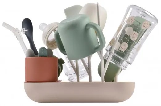 Beaba - Cumisüveg szárítóállvány bézs/narancs