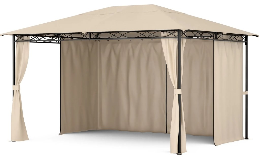 Mondo 3x4 pavilon fémkerettel és 4 oldalfallal