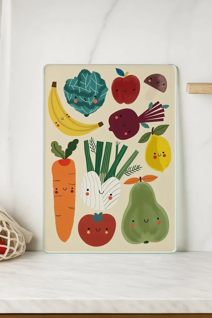 30 × 40 cm edzett üveg vágódeszka