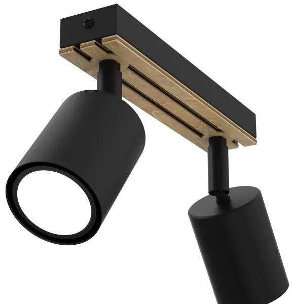 Spotlámpa TERRA 2xGU10/8W/230V fekete/tölgy