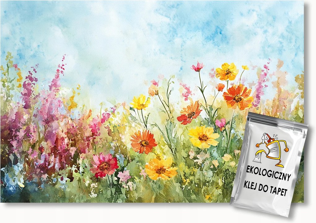 Fotótapéta Flizelina Természet Kert Rét Színes Virágok Nyár 400x280 ragasztó