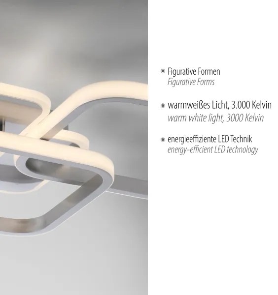 Leuchten Direkt 14117-55 - LED Mennyezeti lámpa LED/36W/230V matt króm