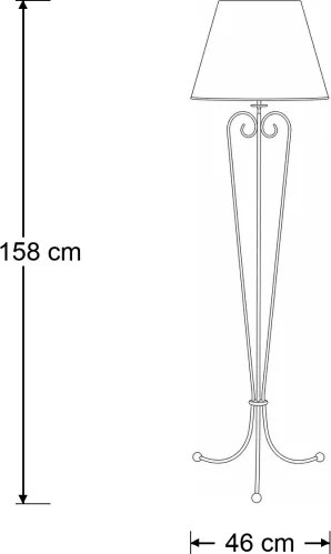 Brilagi - SONIA állólámpa 1xE27/15W/230V krémszínű/patina