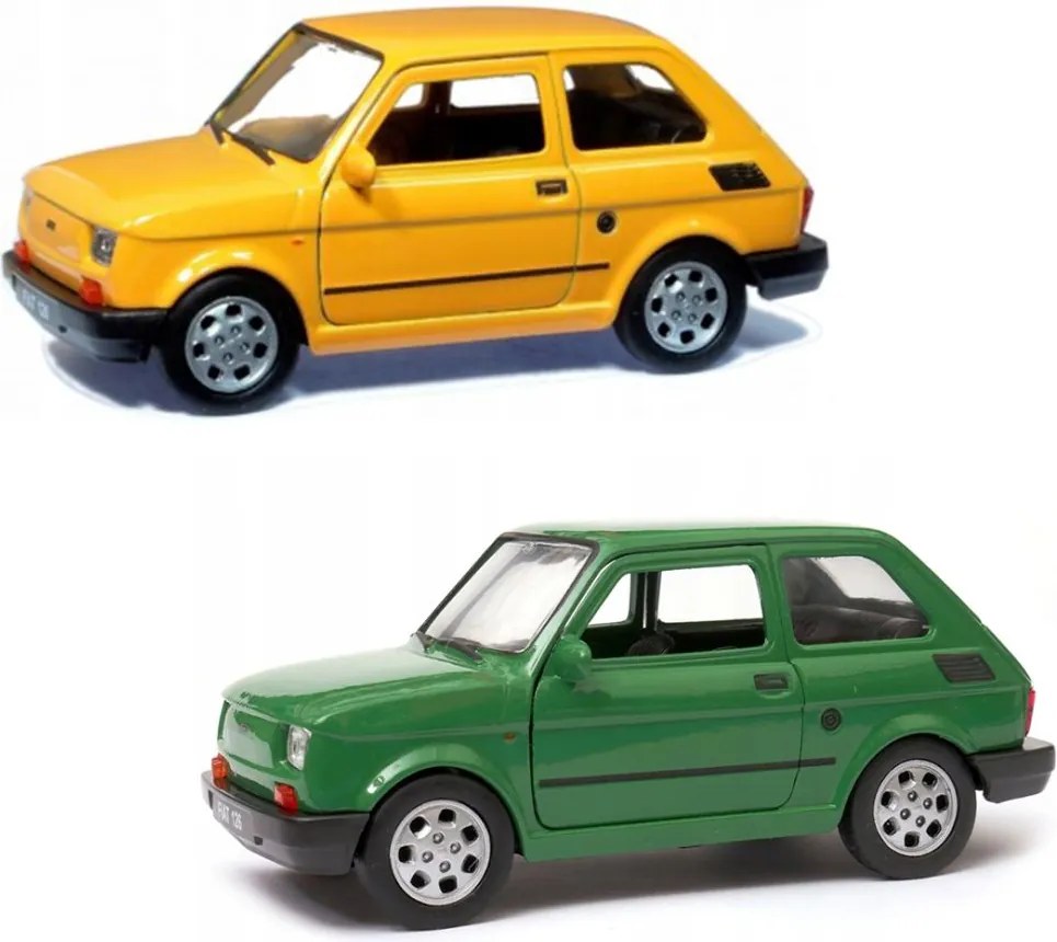 Welly Fiat 126 fém kisautó - Maluch, 1:34