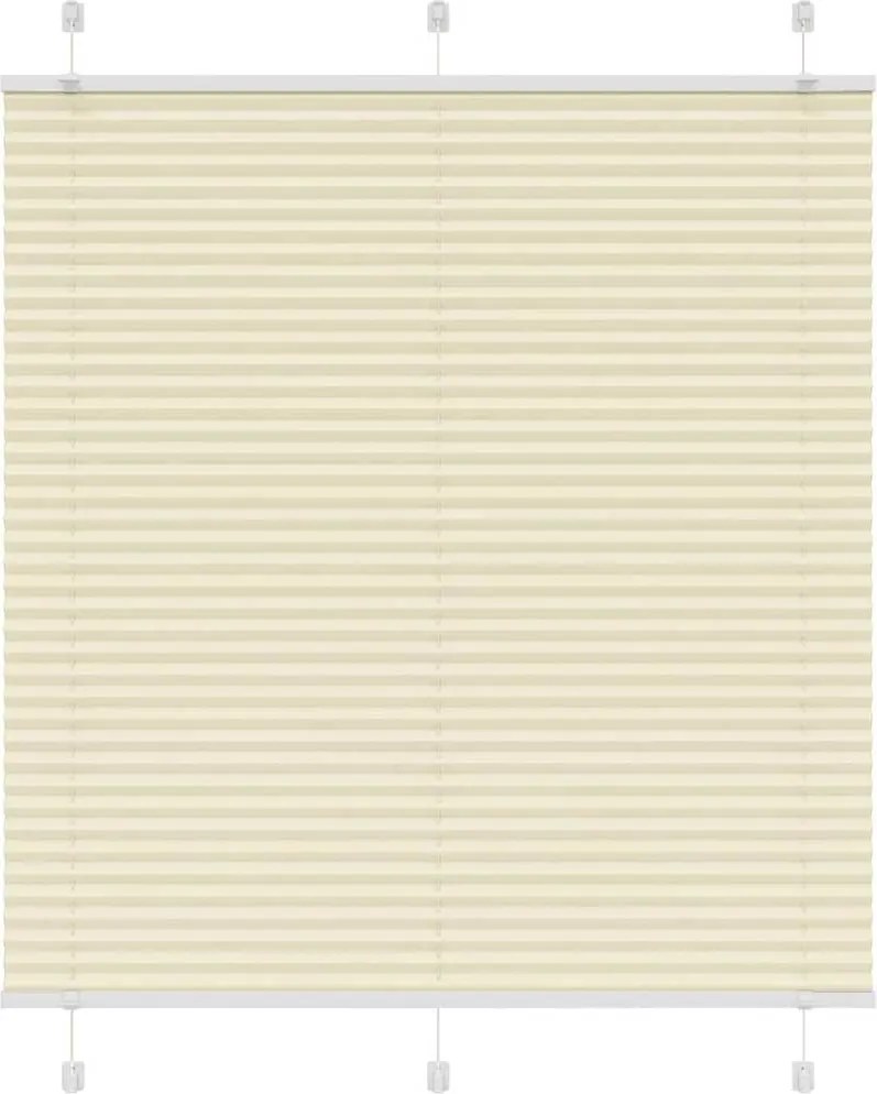 vidaXL pliszírozott redőny krém 120x100 cm szövetszélesség 119,4 cm