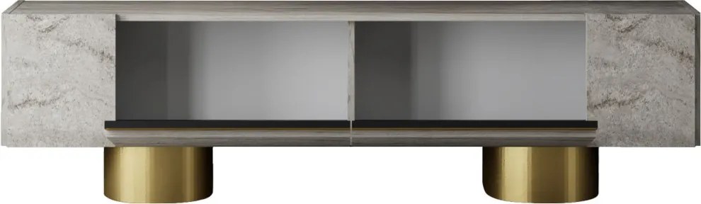 Bohem TV-állvány, travertin-arany, 180 cm