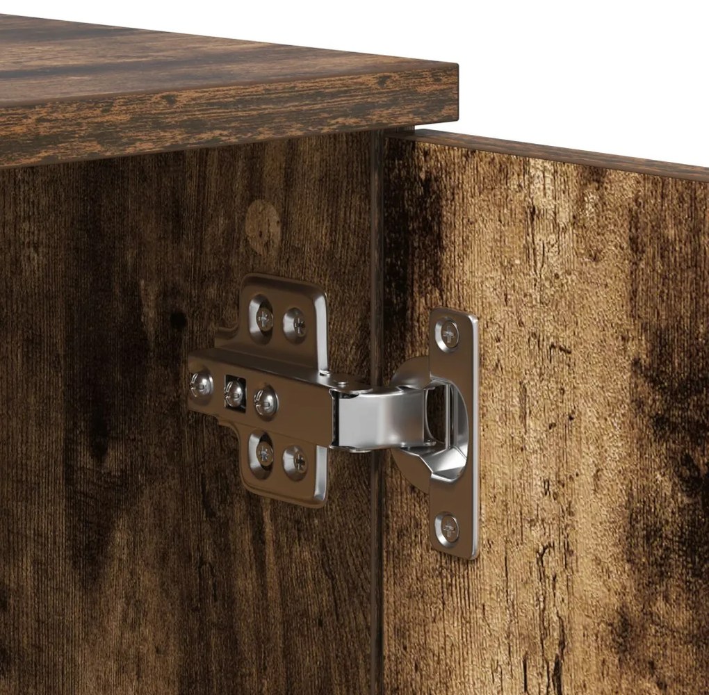 Ágykeret tárolóval tárolóval Füstölt tölgy 100 x 200 cm Faanyag