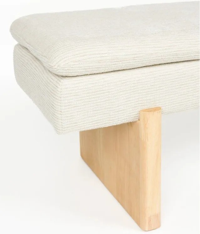 Krémszínű párnázott pad Jappo – White Label