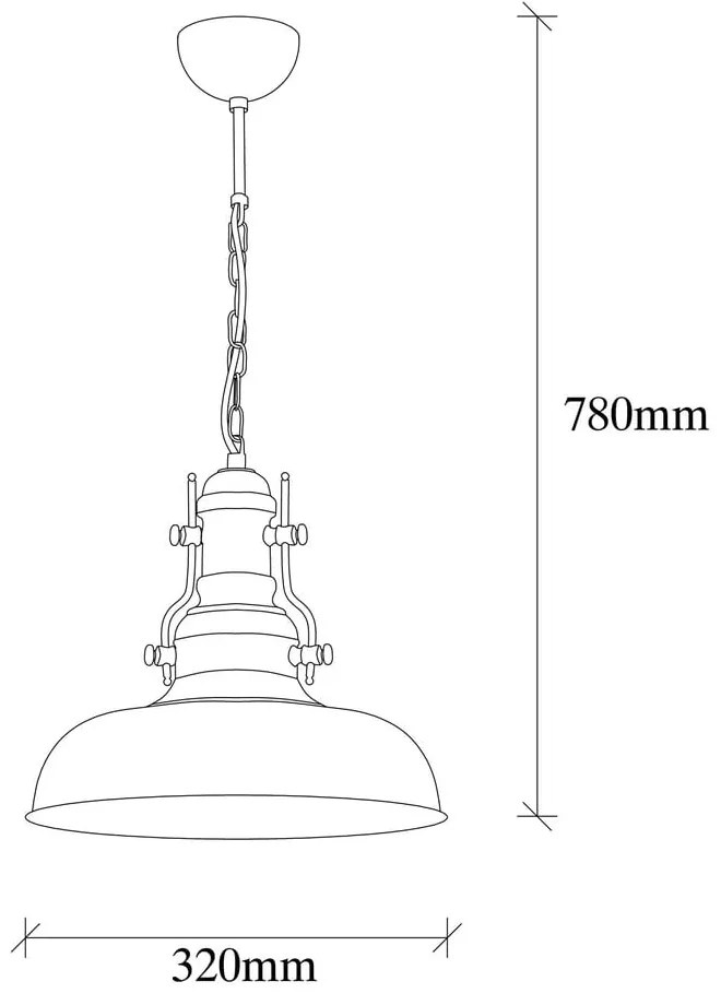 Fekete függőlámpa fém búrával ø 32 cm Berceste – Opviq lights