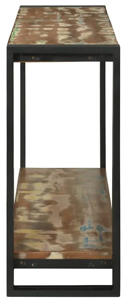 Konzolasztal 120 x 33 x 75 cm tömör újrahasznosított fa